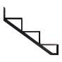 Stair Riser – Aluminum - 3 Stairs – Black - 30"