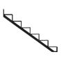 Stair Riser – Aluminum - 6 Stairs – Black - 52 ½"