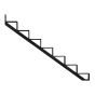 Stair Riser – Aluminum - 7 Stairs – Black - 60"