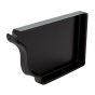 Embout de droite pour gouttière, aluminium, 5", noir