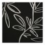Coussin pour chaise longue, feuille, noir, 22" x 73"
