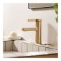 Robinet pour lavabo, Beric, 1 poignée, or bronzé