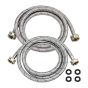 Connecteur tressé pour laveuse, acier inoxydable, 60", 2/pqt