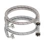 Connecteur tressé pour laveuse, 3/4" femelle GHT x 3/4''femelle GHT, 60", 2/pqt