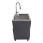 Utility Sink With Cabinet – Black - 24"