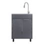 Utility Sink With Cabinet – Black - 24"