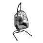 Chaise suspendue, pliable, gris