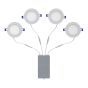 Luminaire encastré, DEL, 4 en 1, 5 CCT, 4", 4/pqt