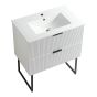 Meuble-lavabo Leiria, 30" X 33 ¾" X 18 ¼", blanc