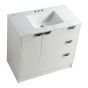 Meuble-lavabo Amadora, 33 ½" x 35 ½" x 19 ¾", blanc