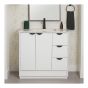 Meuble-lavabo Amadora, 33 ½" x 35 ½" x 19 ¾", blanc