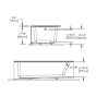 Aveiro Alcove Bathtub - Left Hand Outlet – White – 30” x 60”