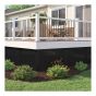 Moulure en U pour treillis panneau d’intimité, PVC, noir, 8’