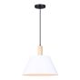 Luminaire suspendu Maderrio, 14,5", noir-blanc mat