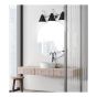 Applique murale de vanité, 3 lumières, Piana, noir-nickel, 28"