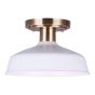 Plafonnier Osani, 10", blanc-or