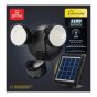 Lumière de sécurité, DEL, solaire, noir