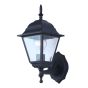 Applique murale extérieure Halois, noir, 6 po x 14-1/2 po x 8 po