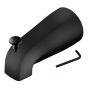 Bec de baignoire universel avec inverseur, noir mat