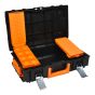 Coffre à outils empilable, loquets robustes, 21,6’’ x 13,4’’ x 6,3’’, noir