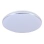 Plafonnier, DEL, rond, blanc et argent, 13 po