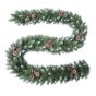 Decorative Garland - 240 Tips - 2.7 m - Frosted Green with Pinecones