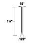 Clous à charpente, 30°, tête coupée, 3-1/4" x 1/8", 2500/pqt