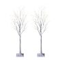 Set of 2 Lighted Birch Trees – 4’ – Warm White