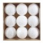 Glittered Christmas Ornaments – 9-Pack – Assorted colors