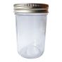 Pots Mason en verre avec couvercle 2 pièces, 250 ml, 12/pqt