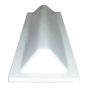 Pare-chocs de quai, plat, blanc, 18 po