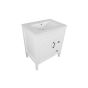Meuble-lavabo Makala, 30,25" x 21,25" x 35,75", fini blanc mat