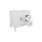 Makala Bathroom Vanity - 36.25" x 21.25" x 35.75" - Matte White Finish