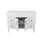 Makala Bathroom Vanity – 48.25" x 21.25" x 35.75" – Matte White Finish