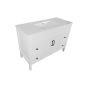 Makala Bathroom Vanity – 48.25" x 21.25" x 35.75" – Matte White Finish