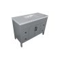 Meuble-lavabo Makala, style shaker, 28", gris