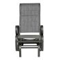 Chaise berçante simple Calais, structure aluminium, rembourrée, gris foncé