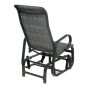 Chaise berçante simple Calais, structure aluminium, rembourrée, gris foncé
