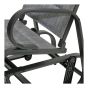 Chaise berçante simple Calais, structure aluminium, rembourrée, gris foncé