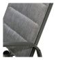 Chaise berçante simple Calais, structure aluminium, rembourrée, gris foncé