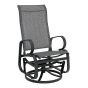 Chaise berçante pivotante Riviera, structure aluminium, gris
