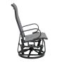 Chaise berçante pivotante Riviera, structure aluminium, gris