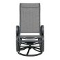 Chaise berçante pivotante Riviera, structure aluminium, gris