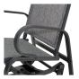 Chaise berçante pivotante Riviera, structure aluminium, gris