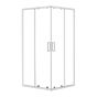 Semi-Frameless Sliding Shower Door - 36" x 36" - Chrome