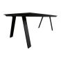 Table à dîner extérieure Hollo, 86,6" x 39,4", noir