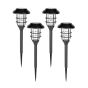 Solar LED Stake Lights - Black - 4/Pkg