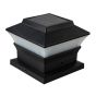 Solar LED Post Cap Lights - 5.7" x 5.7" - Black - 2/Pkg