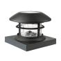 Solar LED Post Cap Lights - 5.7" x 5.7" - Dark Grey - 2/Pkg