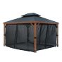 Banff Gazebo - 10' x 12' - Aluminum Frame - Double Roof